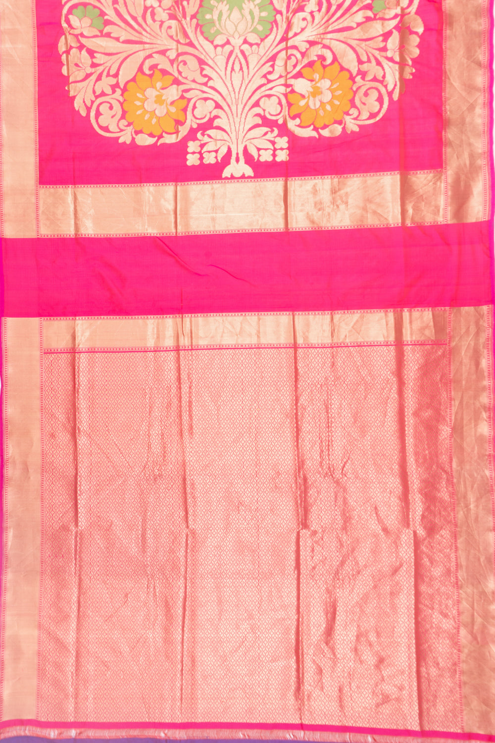 Banarasi Silk Plain Pink Saree