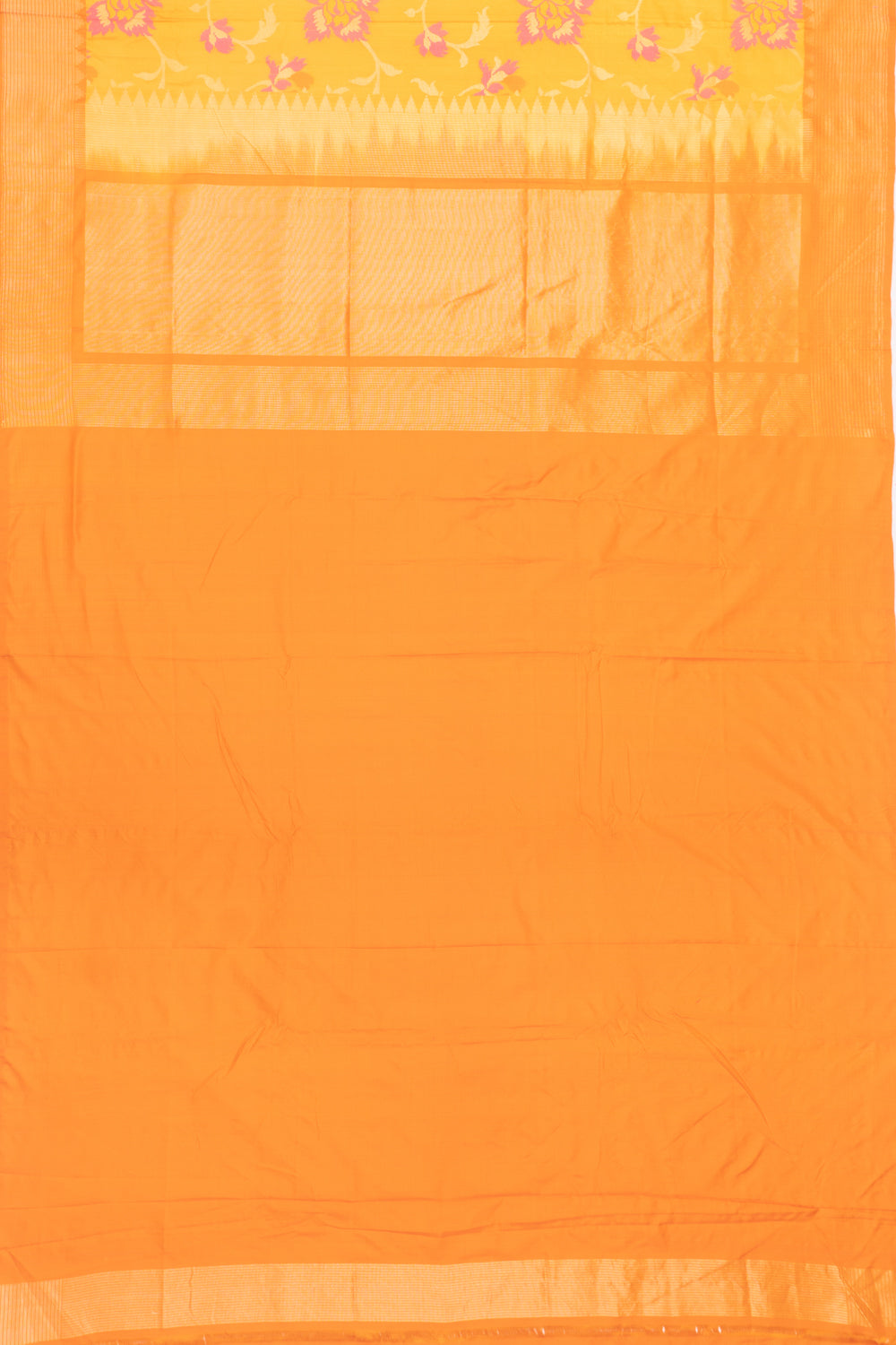 Banarasi Silk Jaal Mustard Yellow Saree