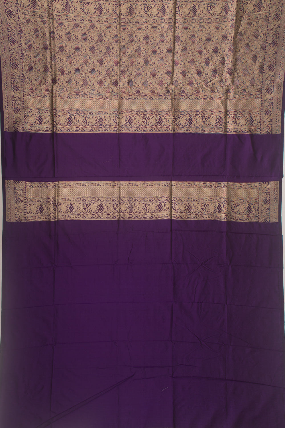 Banarasi Silk Jaal Violet Saree