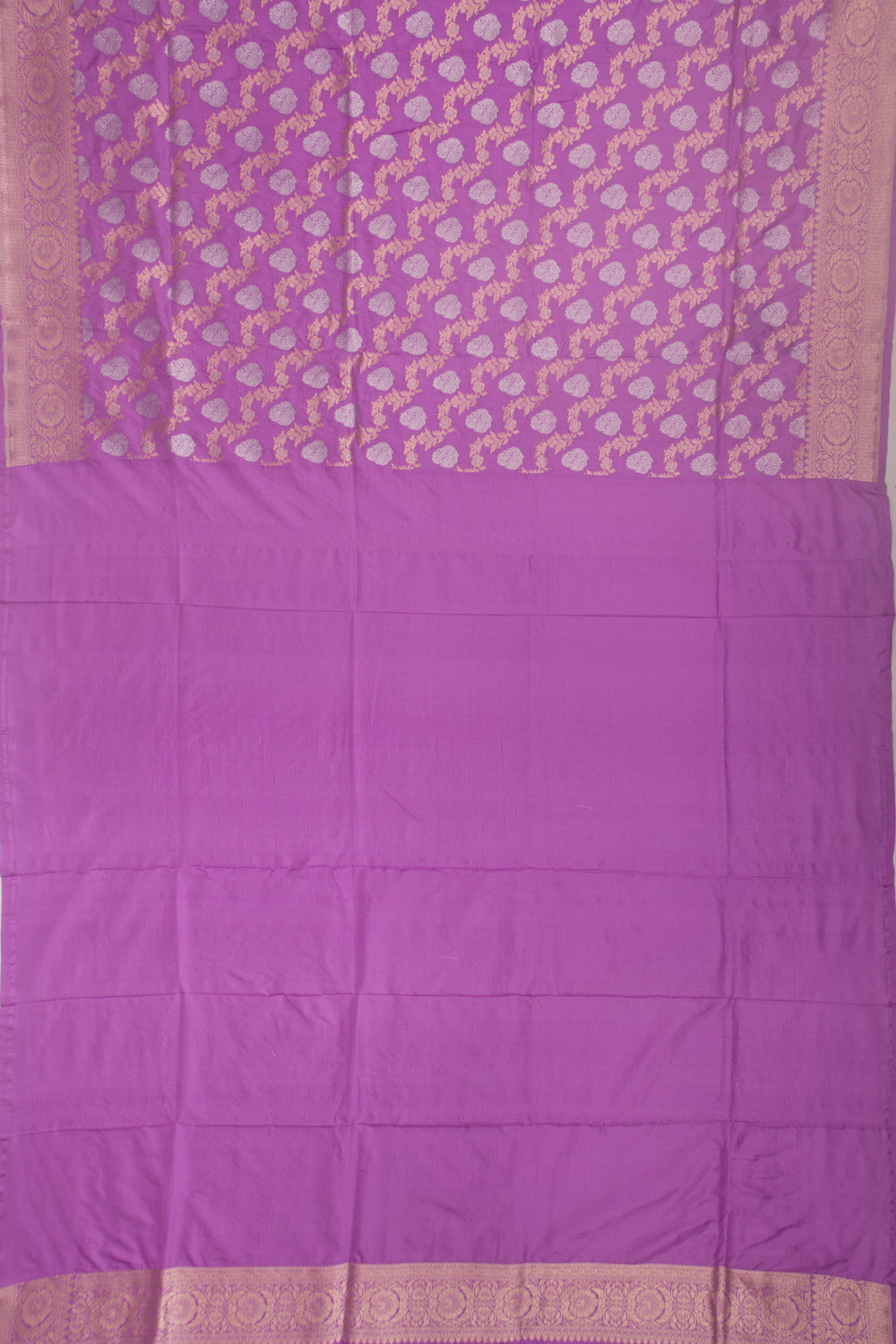 Banarasi Silk Jaal And Butta Lanvender Saree