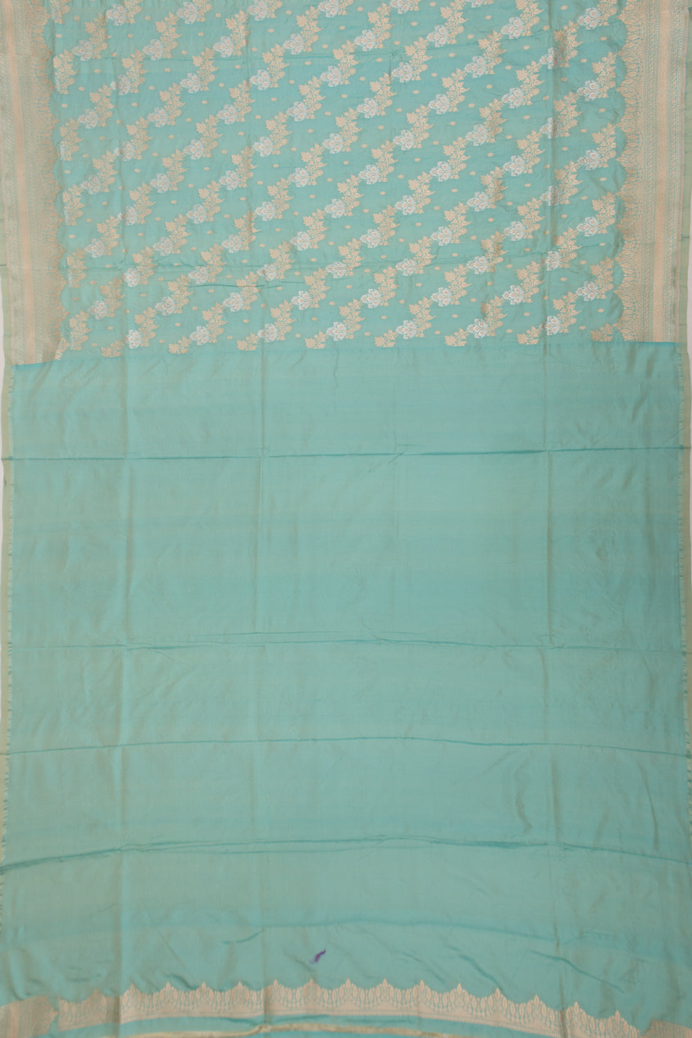 Banarasi Silk Jaal Pastel Blue Saree