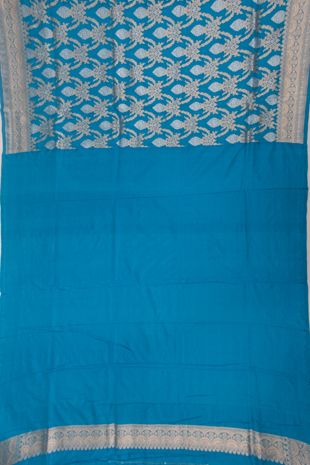 Banarasi Silk Brocade Sky Blue Saree