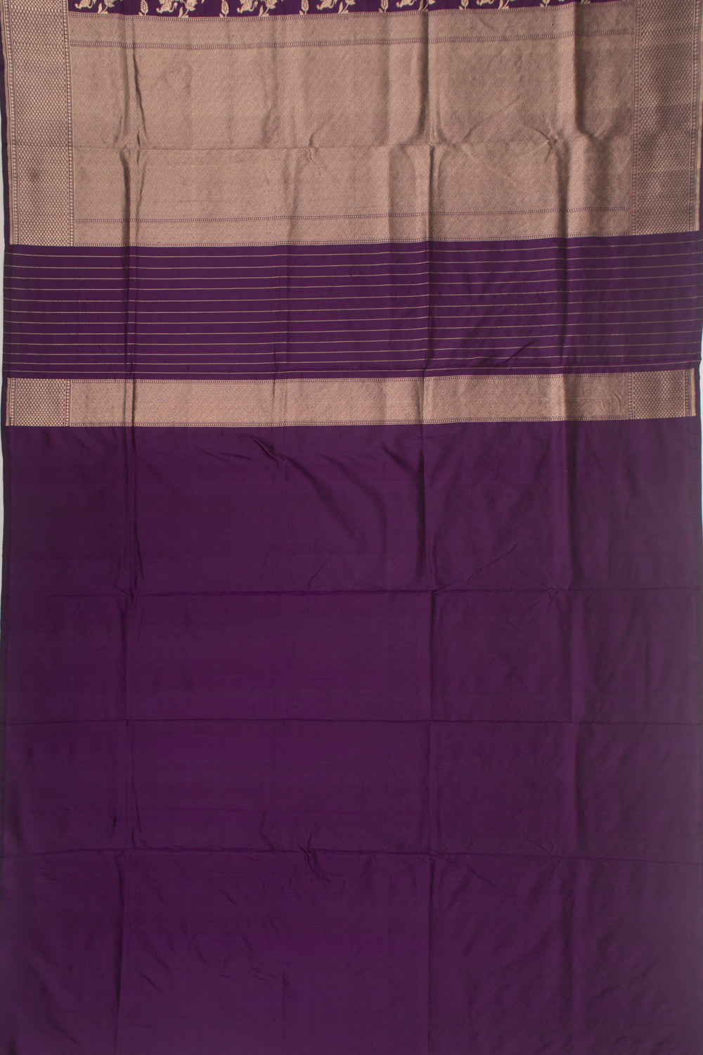Banarasi Silk Jaal Violet Saree
