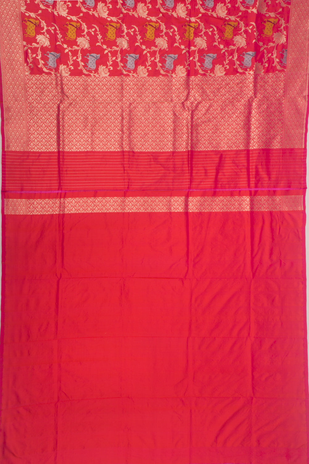 Banarasi Silk Jaal Pink Saree