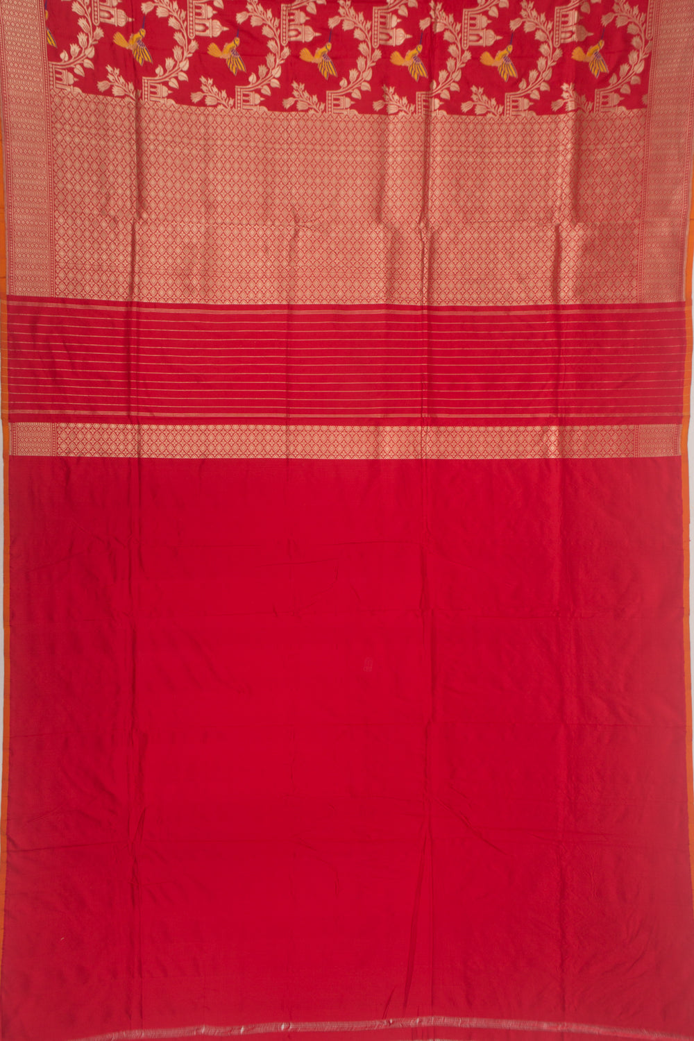 Banarasi Silk Brocade Red Saree
