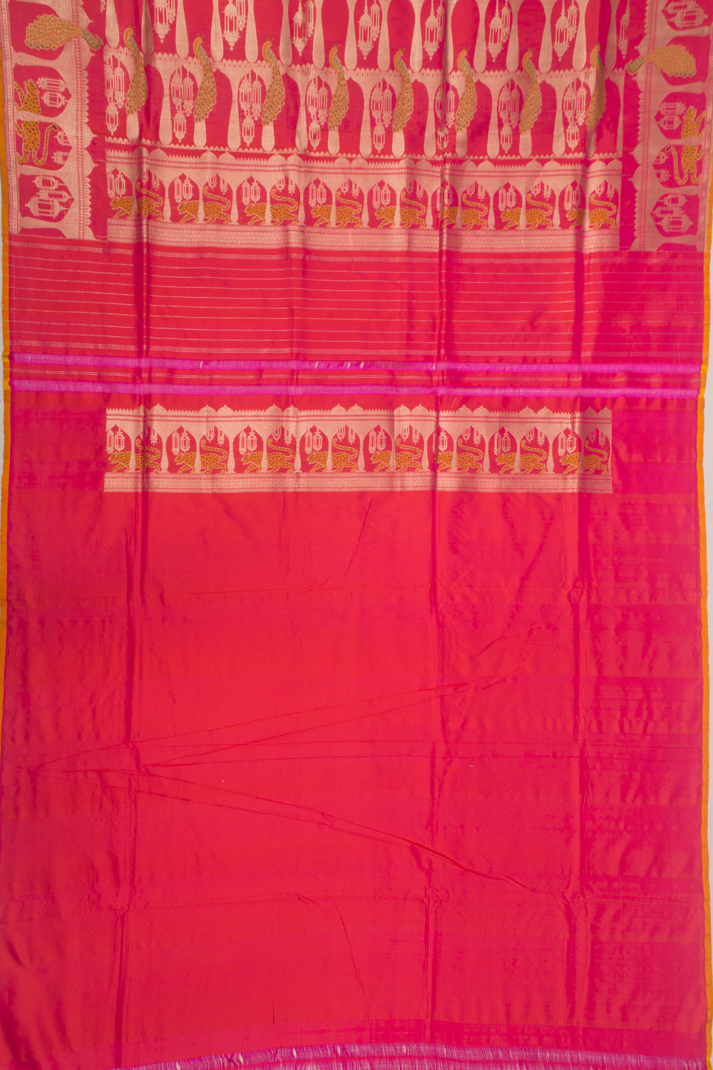 Banarasi Silk Plain Pink Saree
