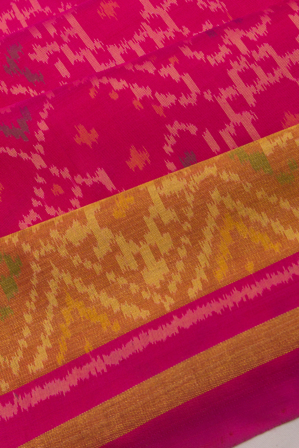 Rajkot Patola Silk Ikat Pink Saree