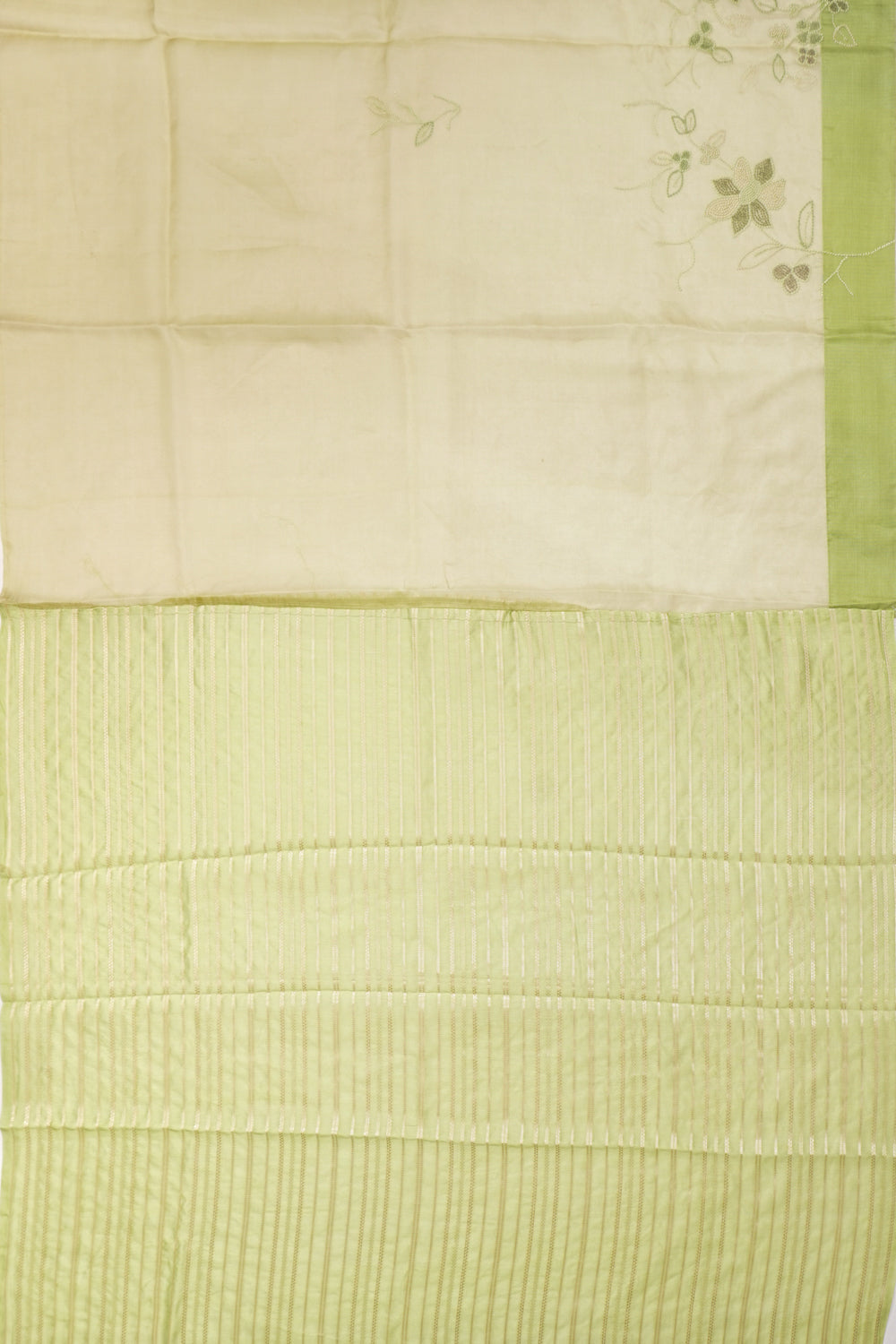 Organza Embroidery Pastel Green Saree