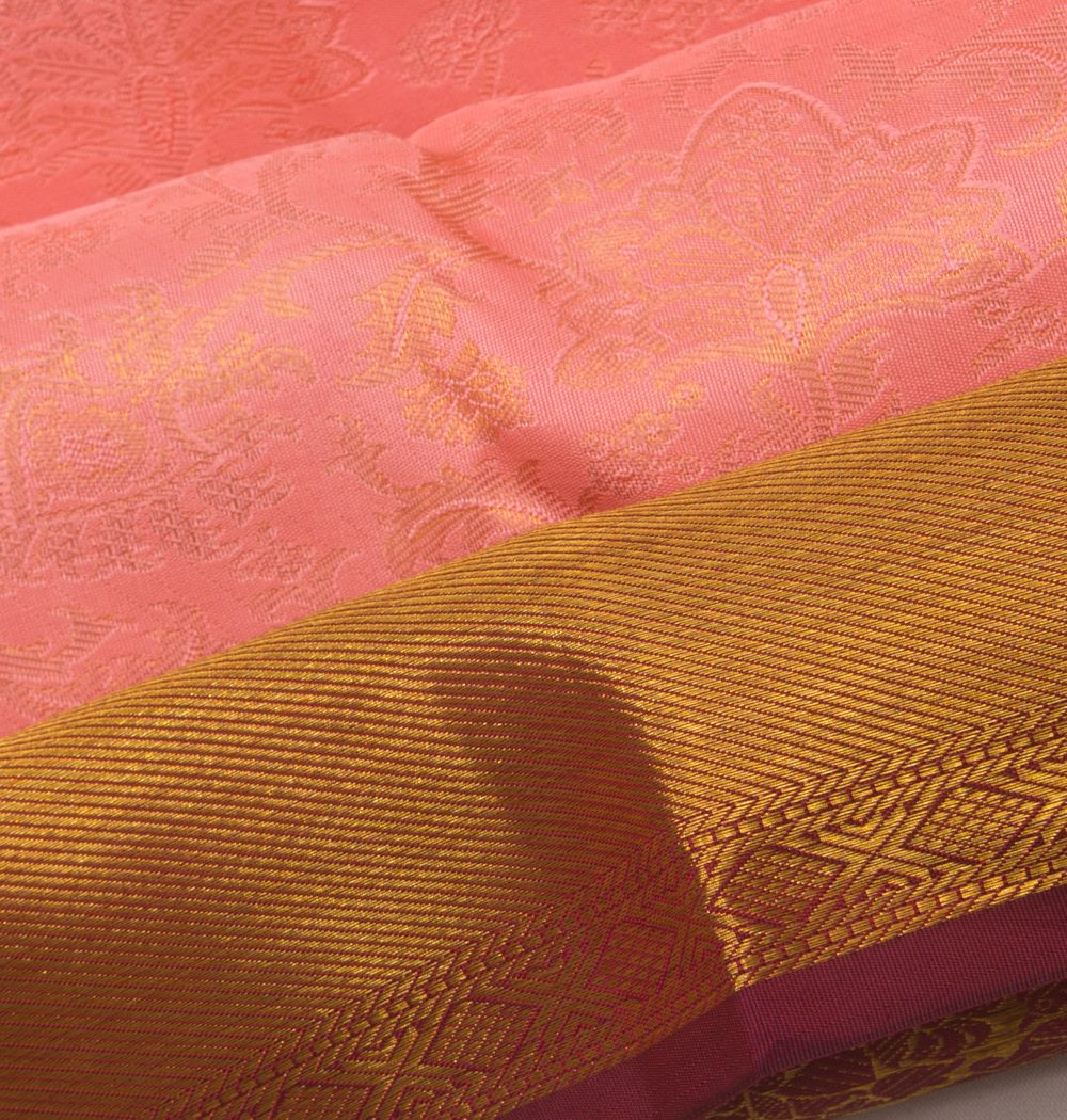 Taranga Kanchi Silk Jaal Pink Saree