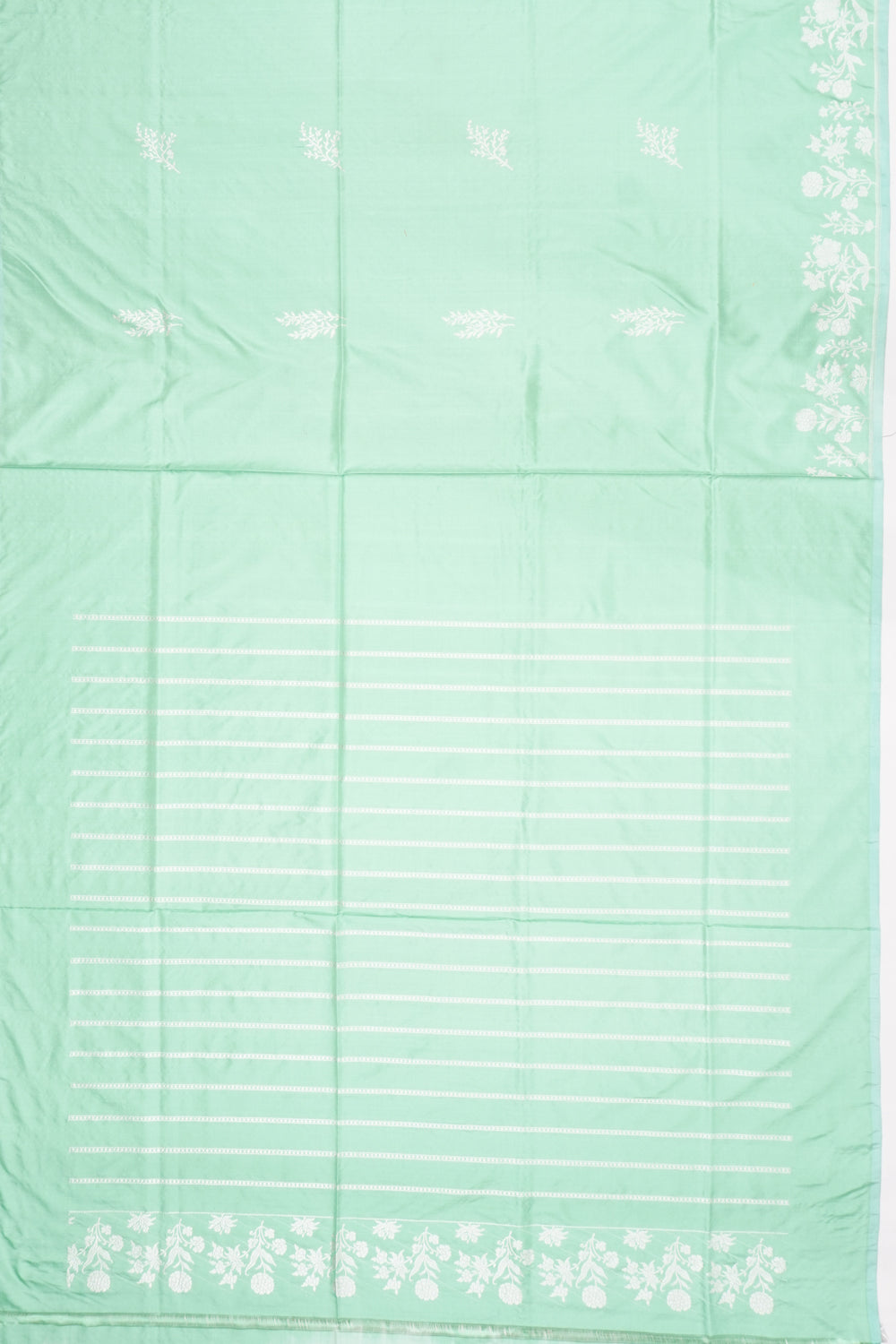 Banarasi Silk Butta Pastel Green Saree