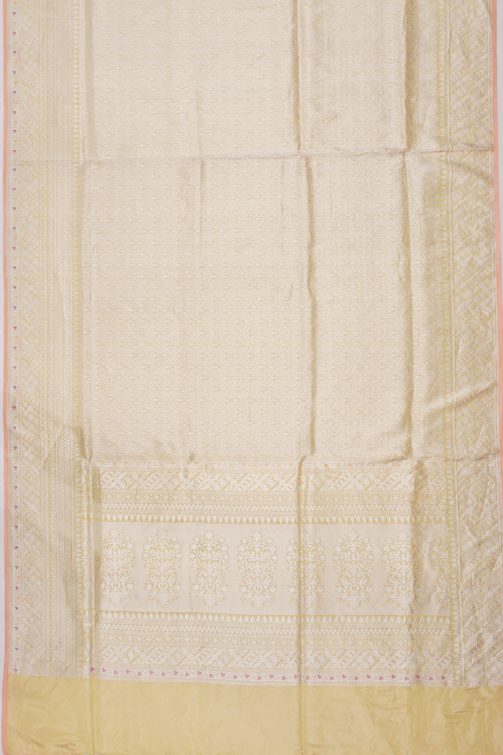 Banarasi Silk Brocade Yellow Saree