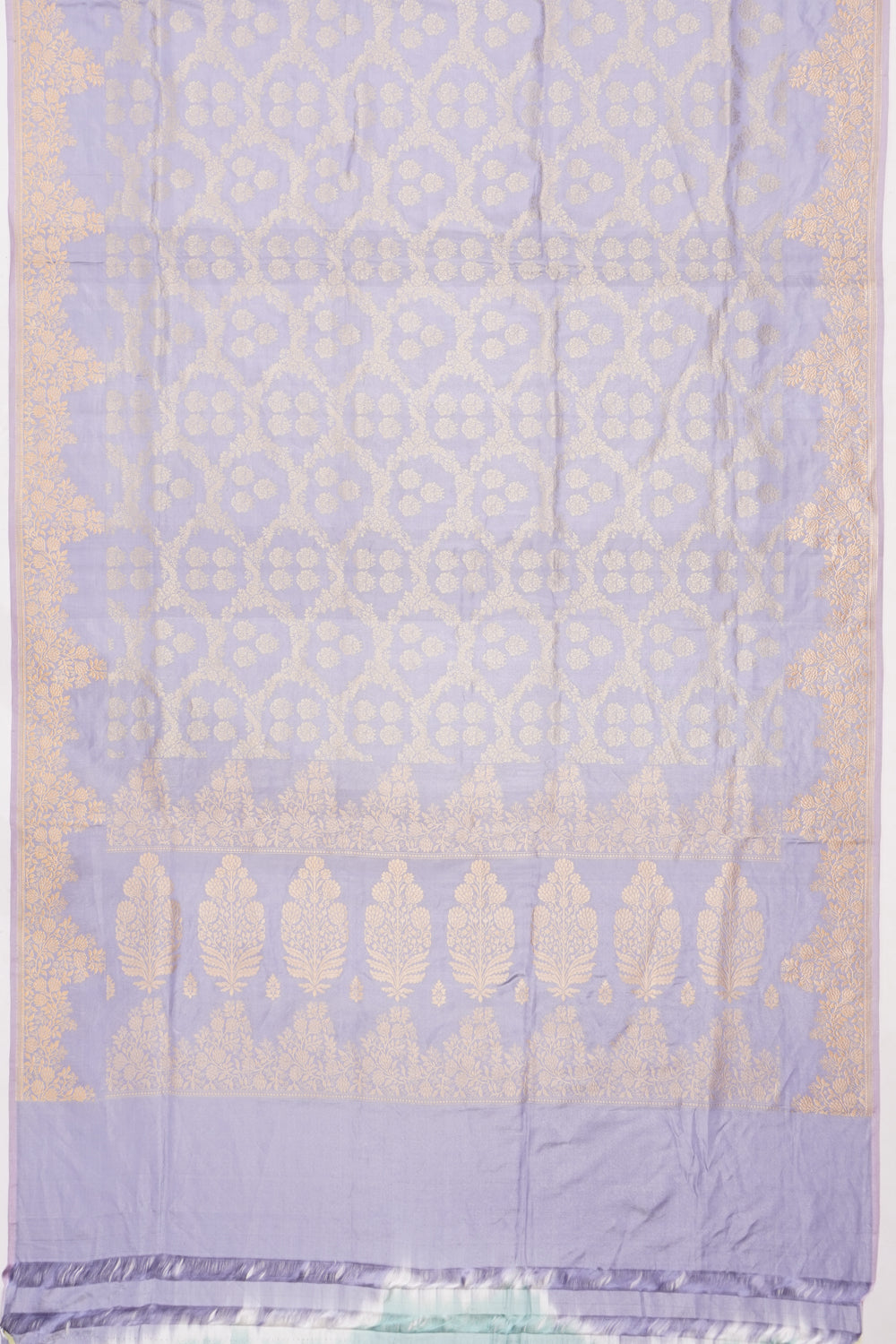 Banarasi Silk Tissue Brocade Lavender Saree