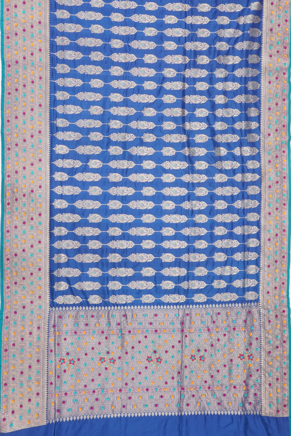 Banarasi Silk Brocade Blue Saree