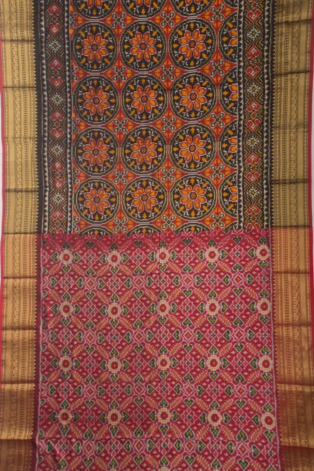 Kanchipuram Silk Ikat Black Saree