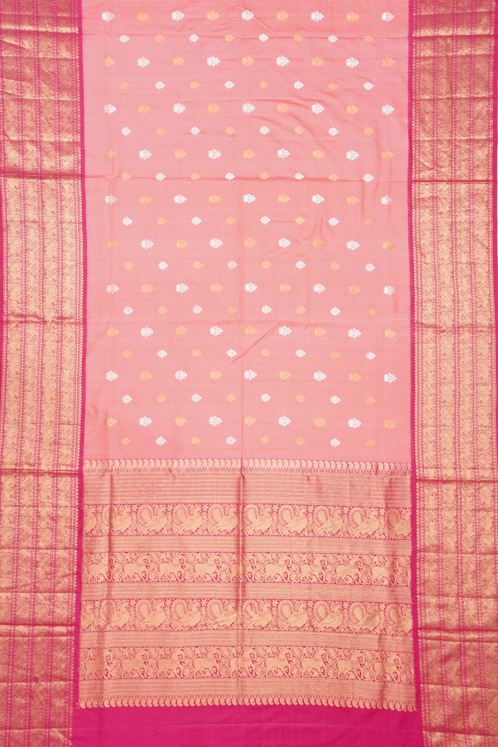 Kanchipuram Silk Butta Pink Saree
