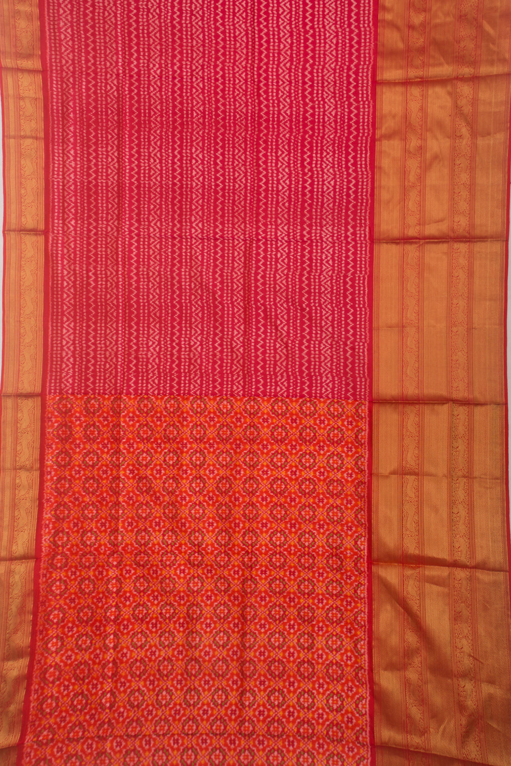 Kanchipuram Silk Ikat Red Saree
