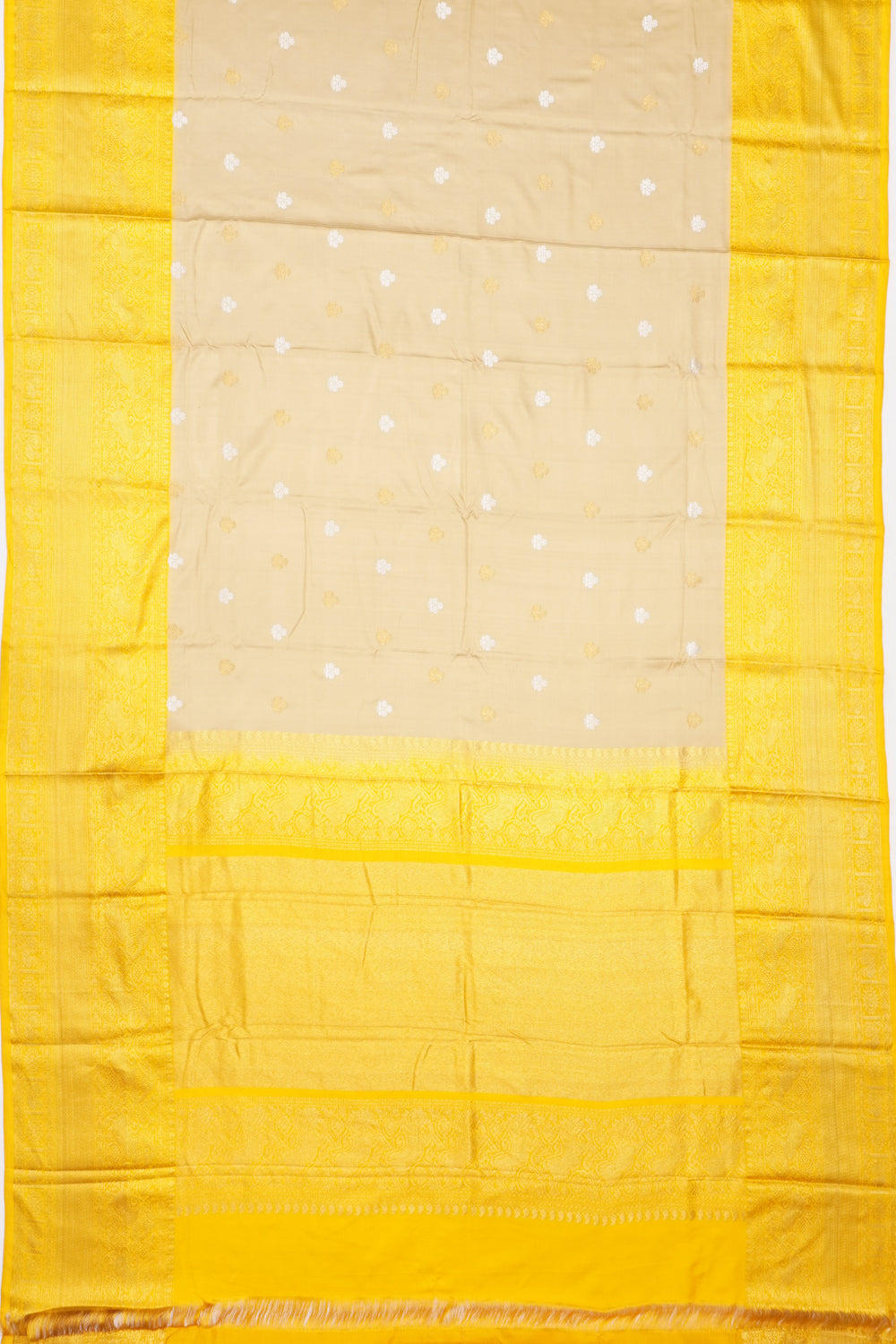 Kancipuram Silk Twill Butta Mehendi Green Saree