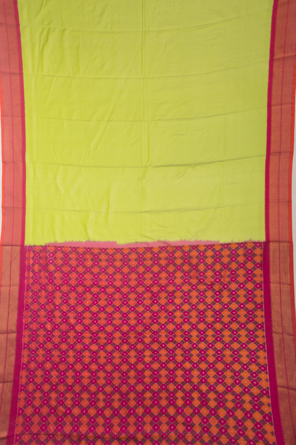 Kanchipuram Silk Twill Plain Pastel Green Saree