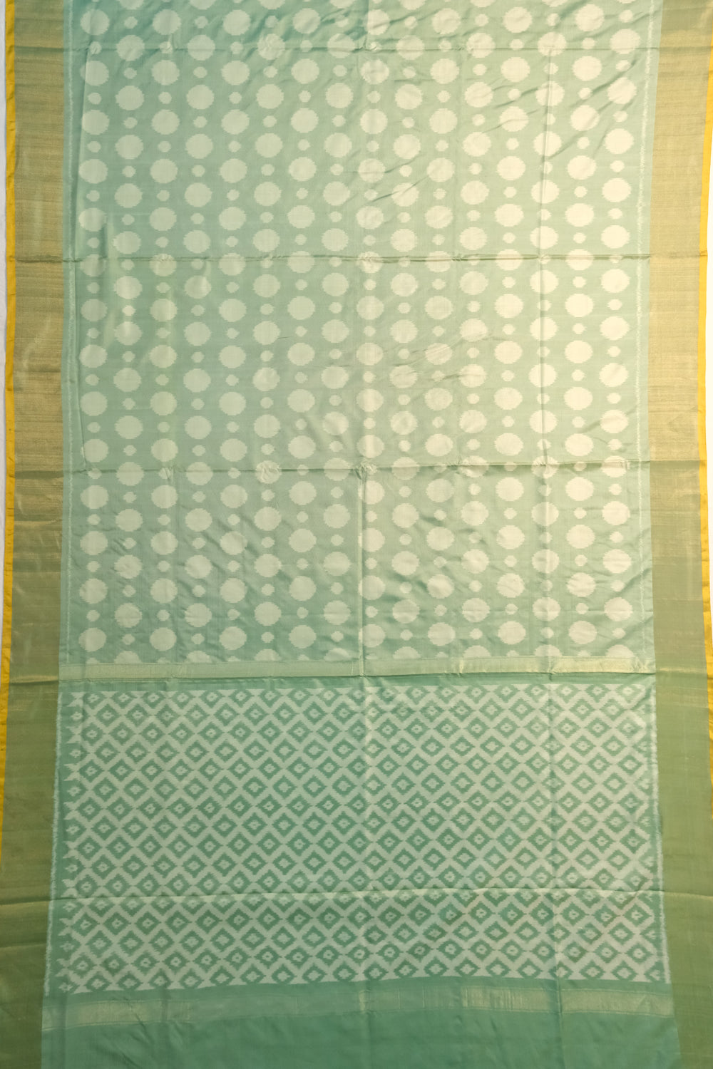 Pochampally Silk Ikat Pastel Green Saree