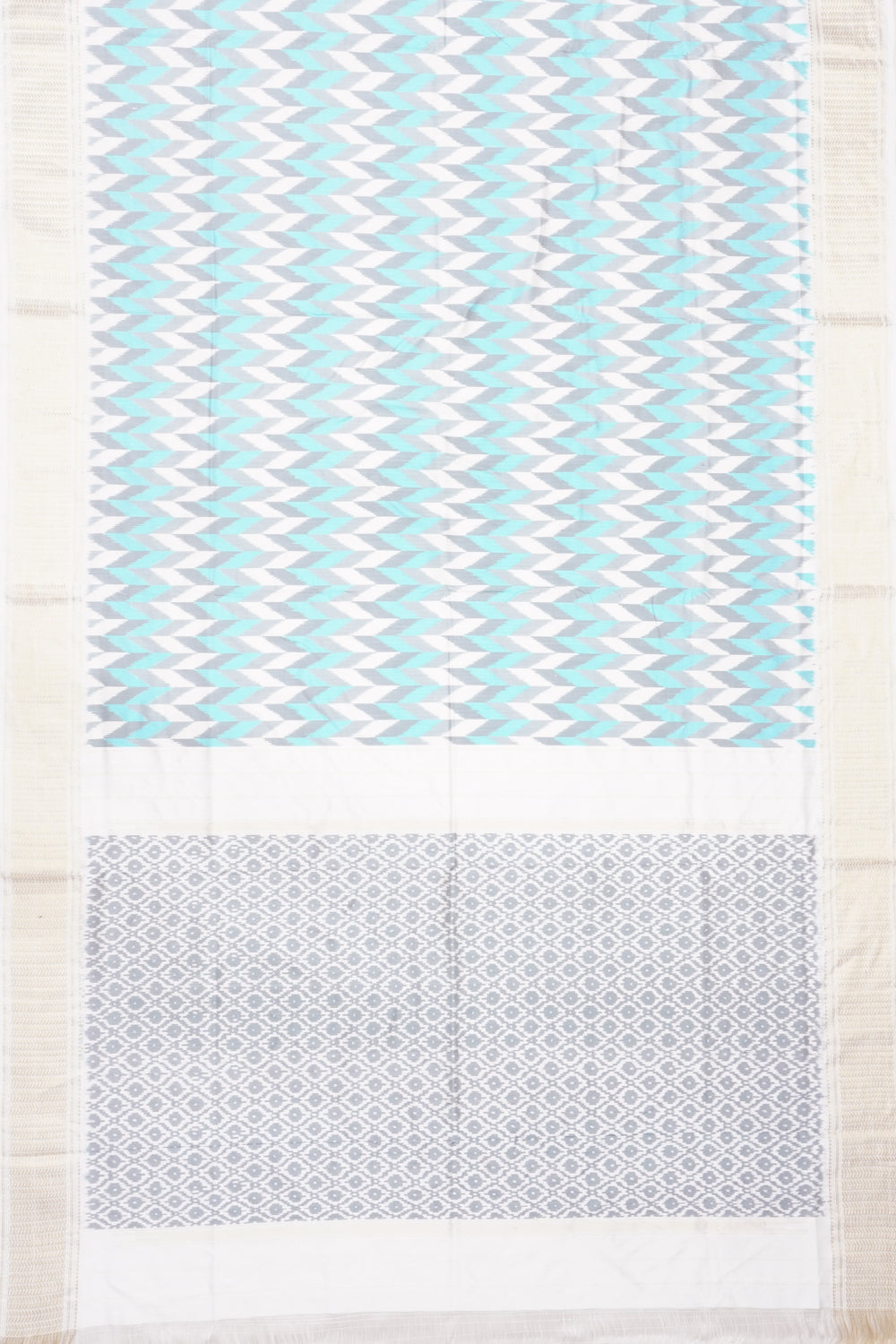 Pochampally Silk Ikat Sky Blue Saree