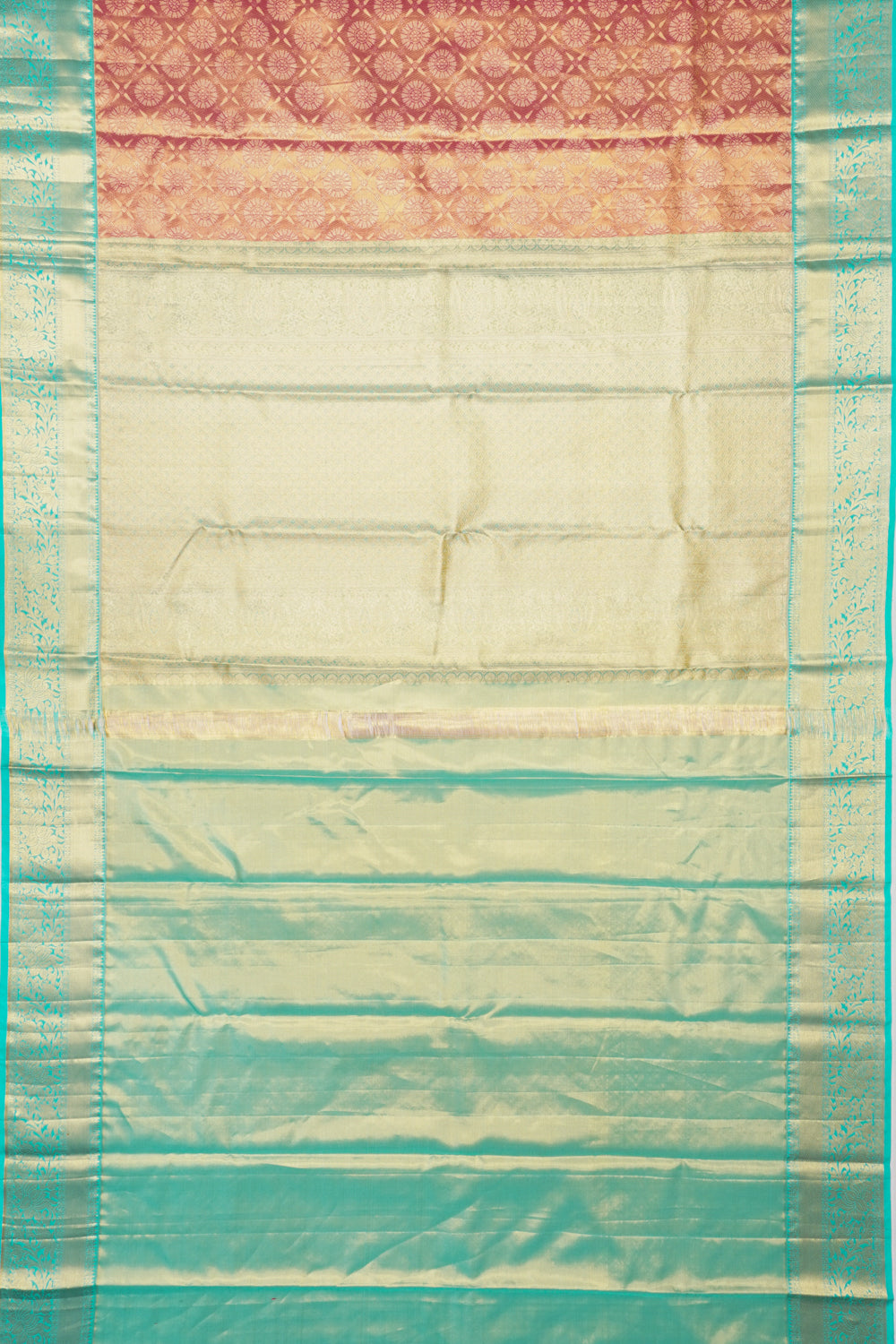 Taranga Kanchi Silk Tissue Brocade Pastel Pink Saree