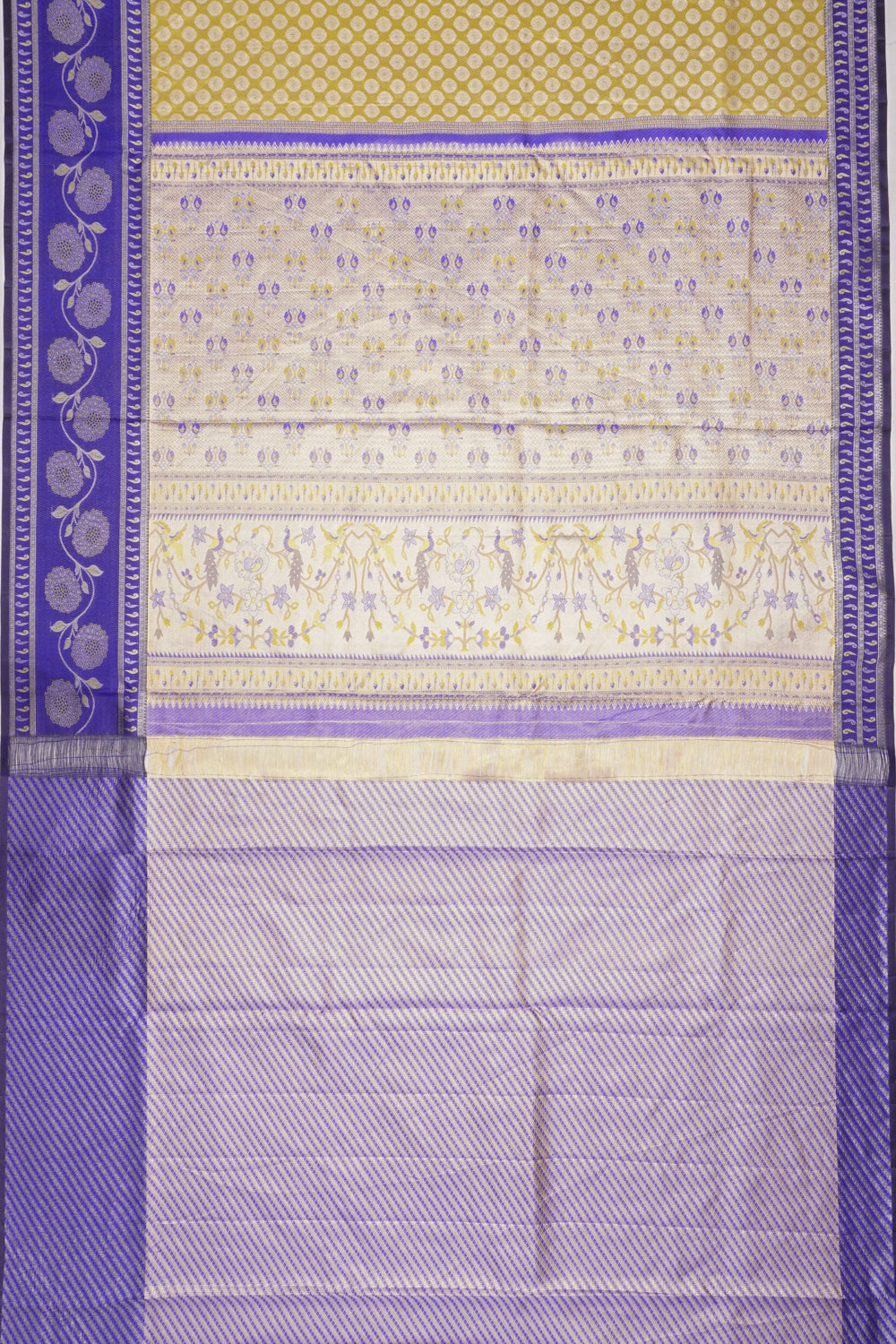 Taranga Kanchi Silk Tissue Brocade Gold Saree