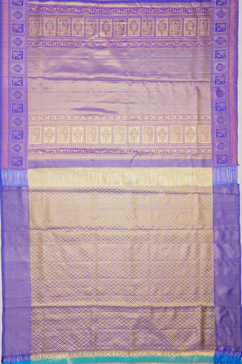 Taranga Kanchi Silk Tissue Brocade Gold Saree