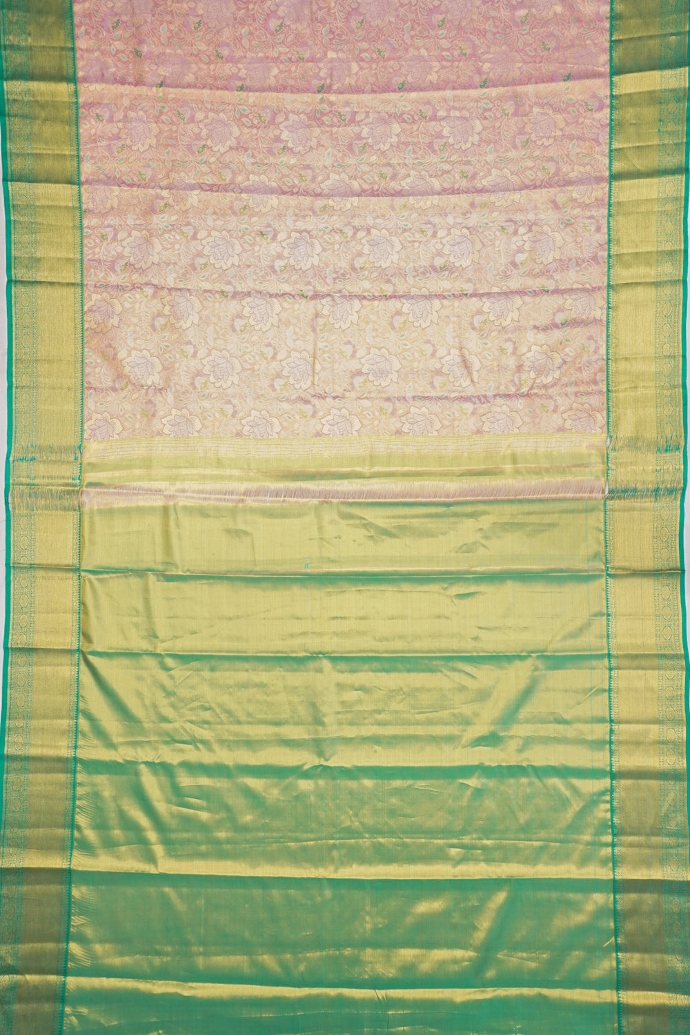 Taranga Kanchi Silk Tissue Brocade Baby Pink Saree