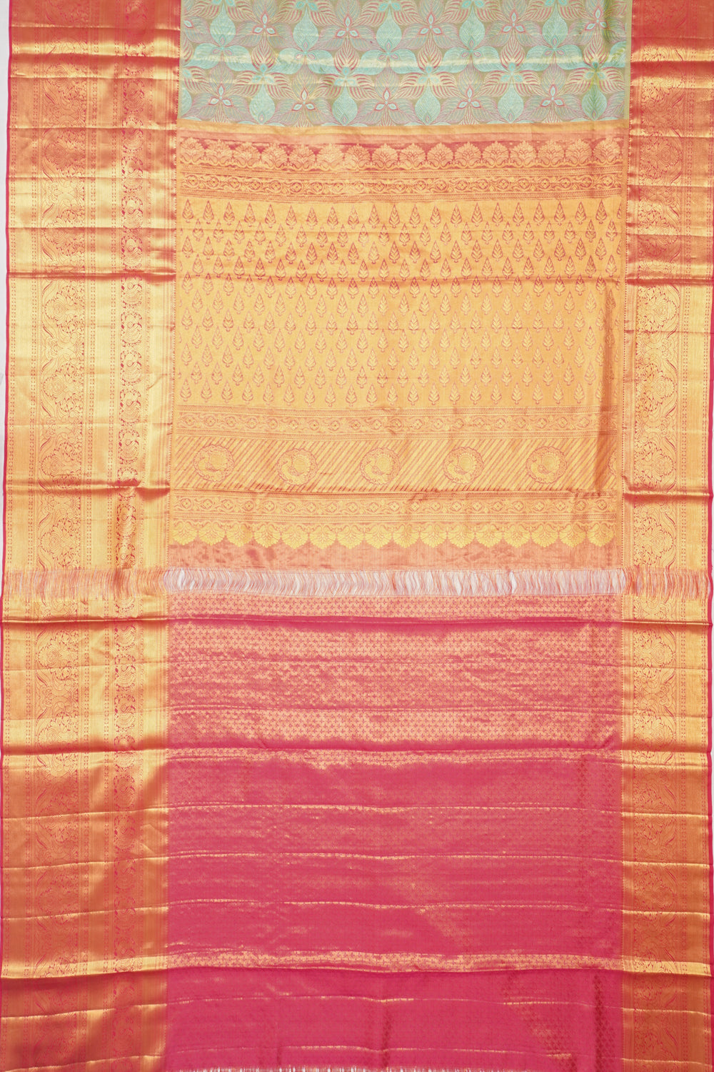 Taranga Kanchi Silk Tissue Green Saree