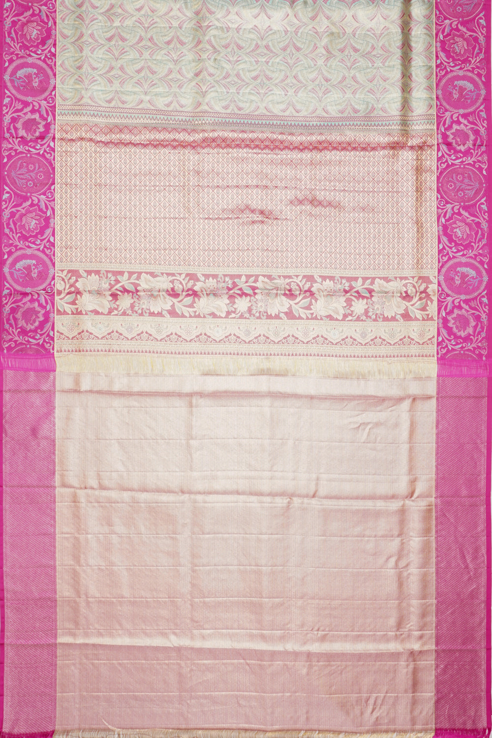 Taranga Kanchi Silk Tissue Brocade Sea Green Saree