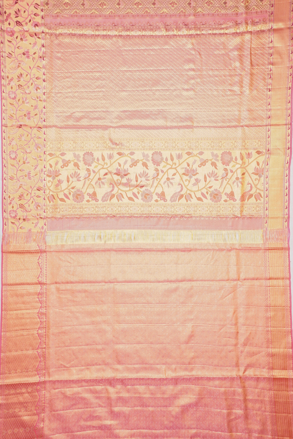 Taranga Kanchi Silk Tissue Brocade Gold Saree