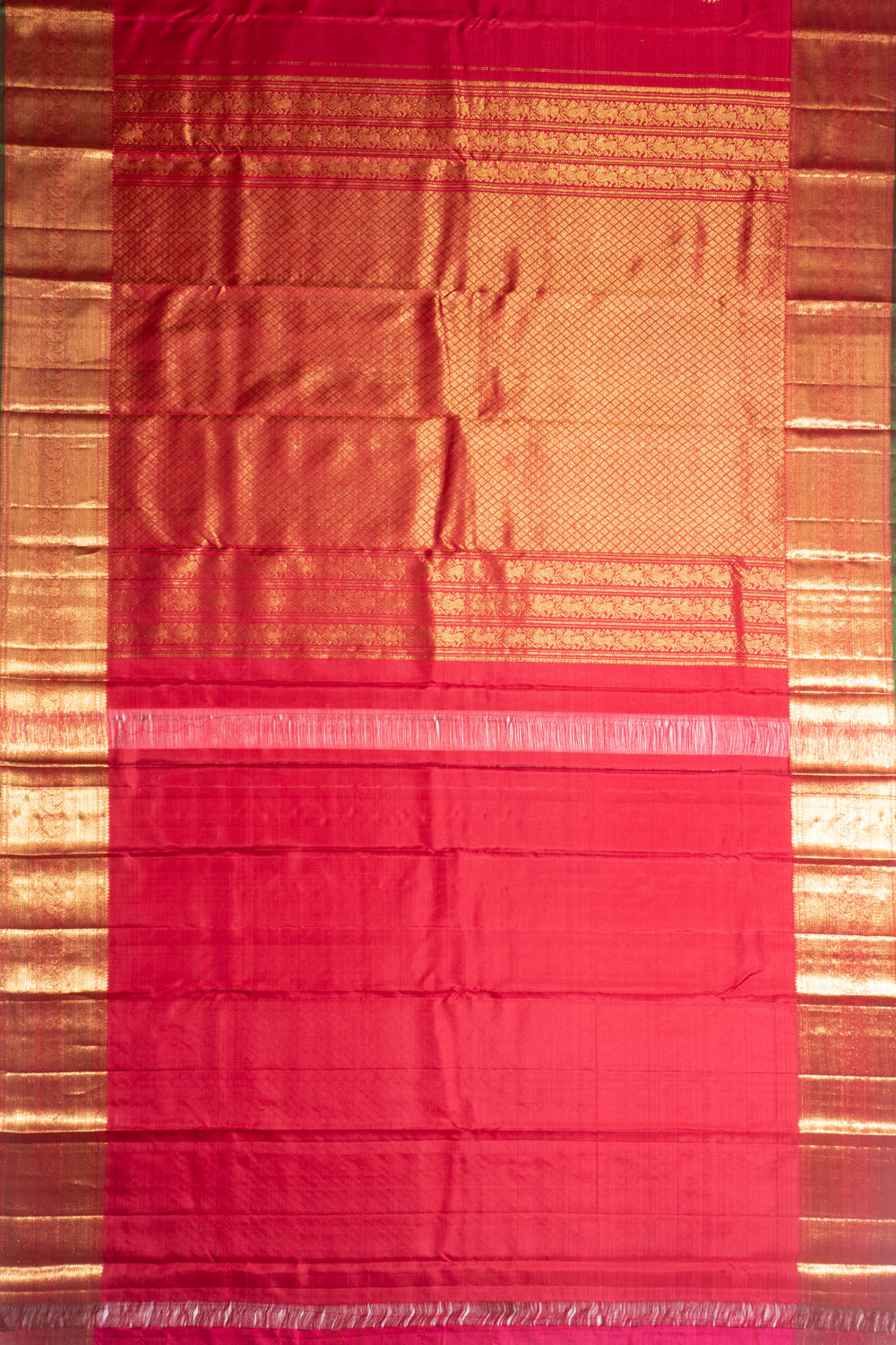 Kanchipuram Silk Butta Red Saree