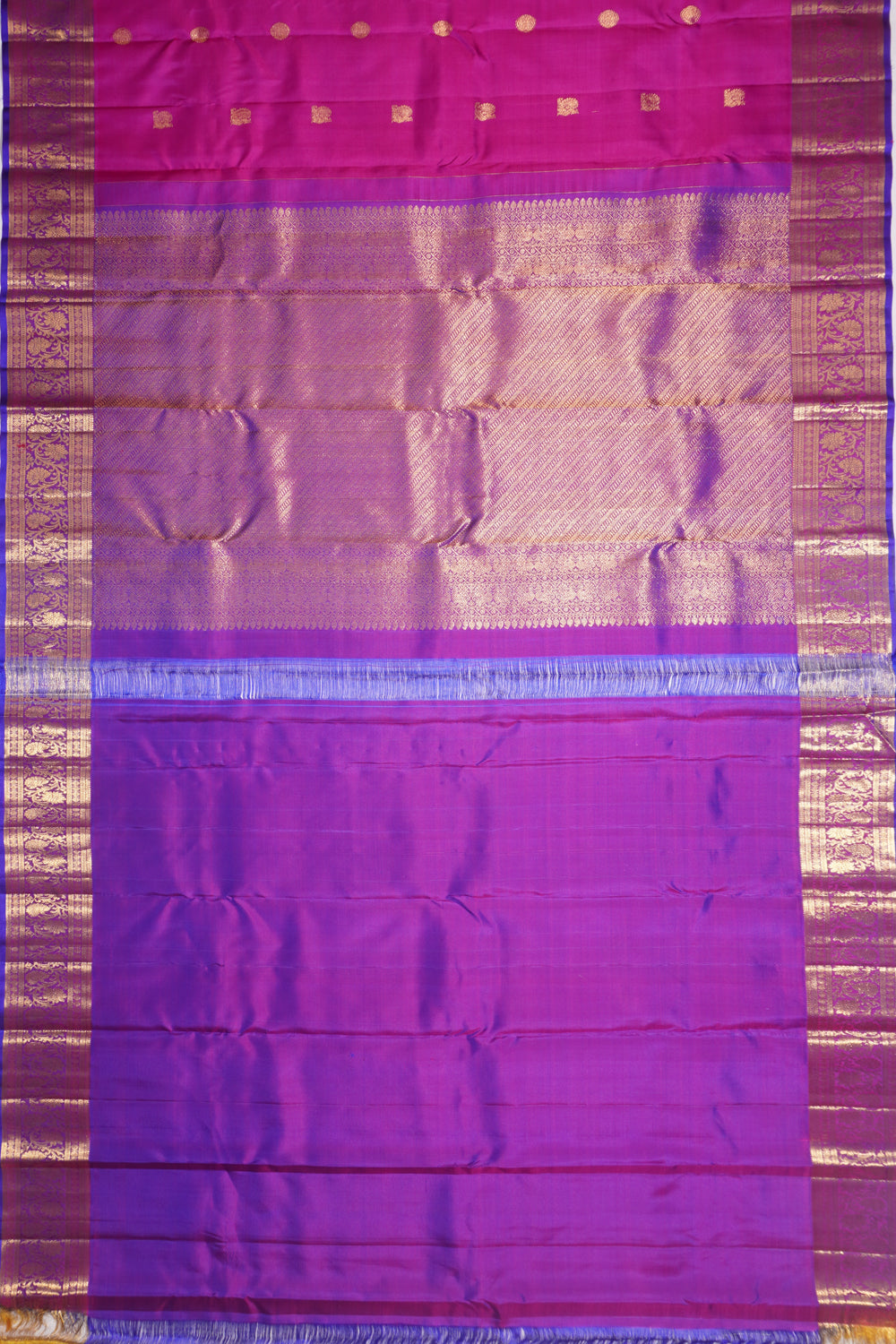 Kanchipuram Silk Butta Purple Saree