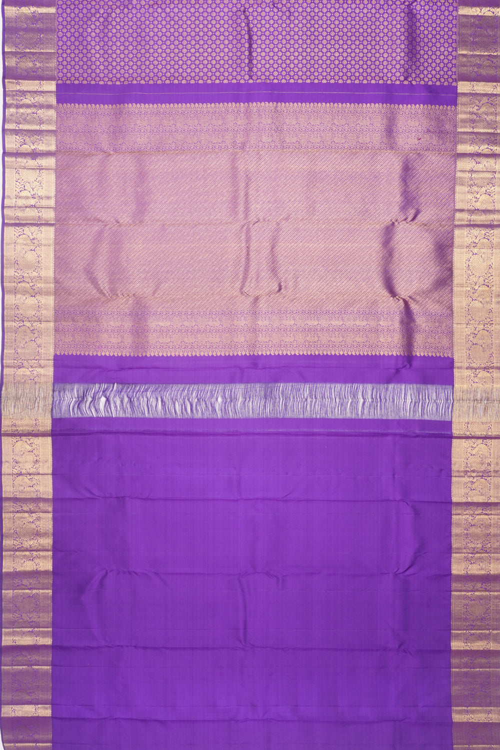 Kanchipuram Silk Brocade Purple Saree