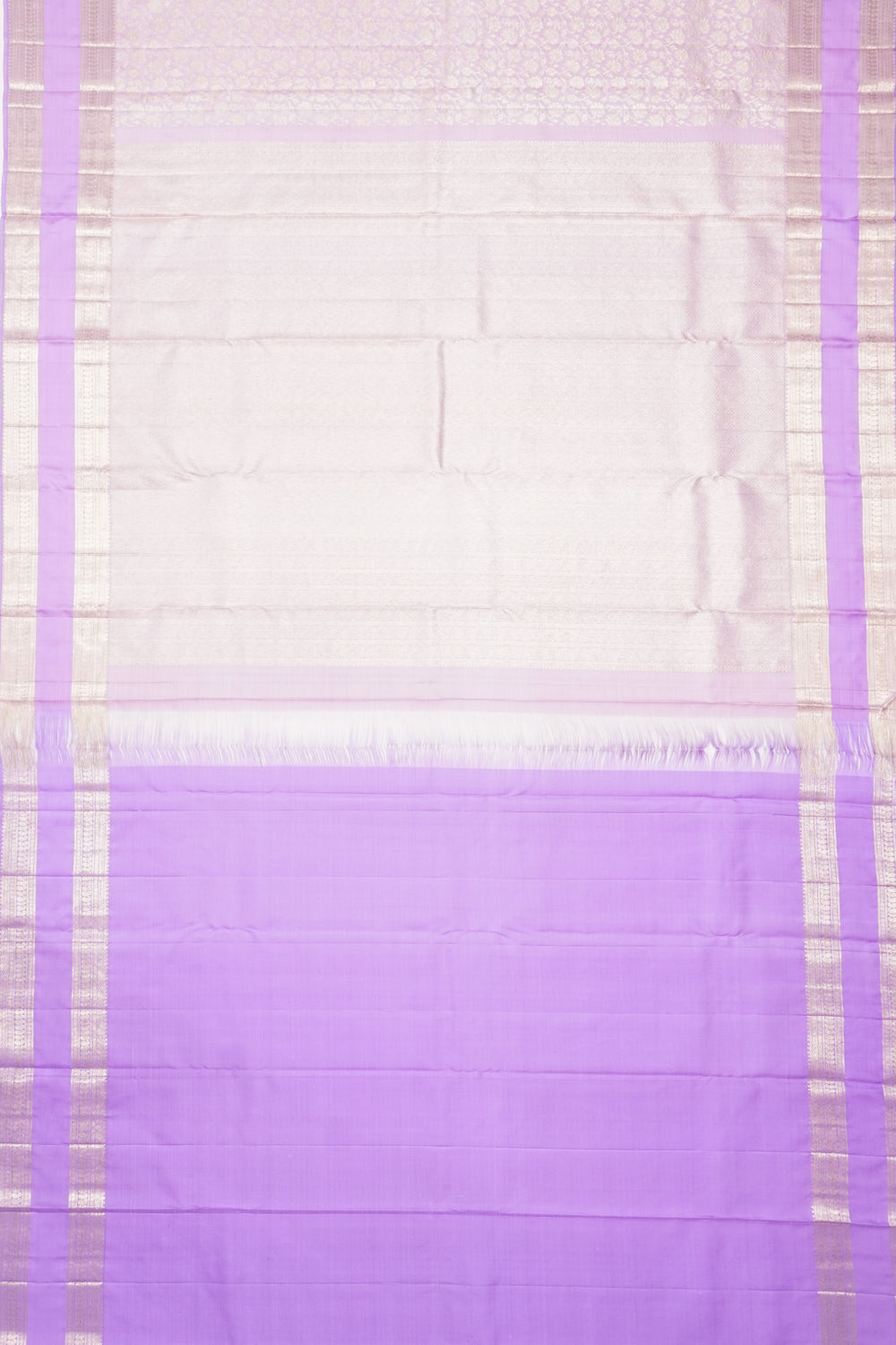 Kanchipuram Silk Brocade Lavender Saree