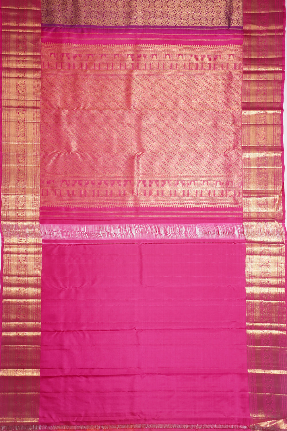 Kanchipuram Silk Brocade Purple Saree