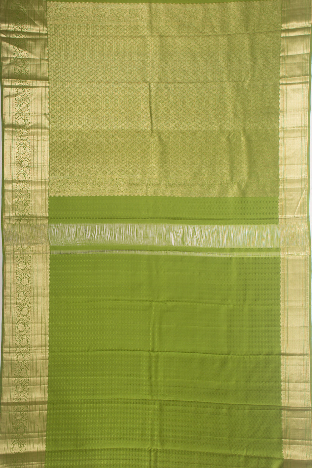 Kanchipuram Silk Brocade Yellow Saree