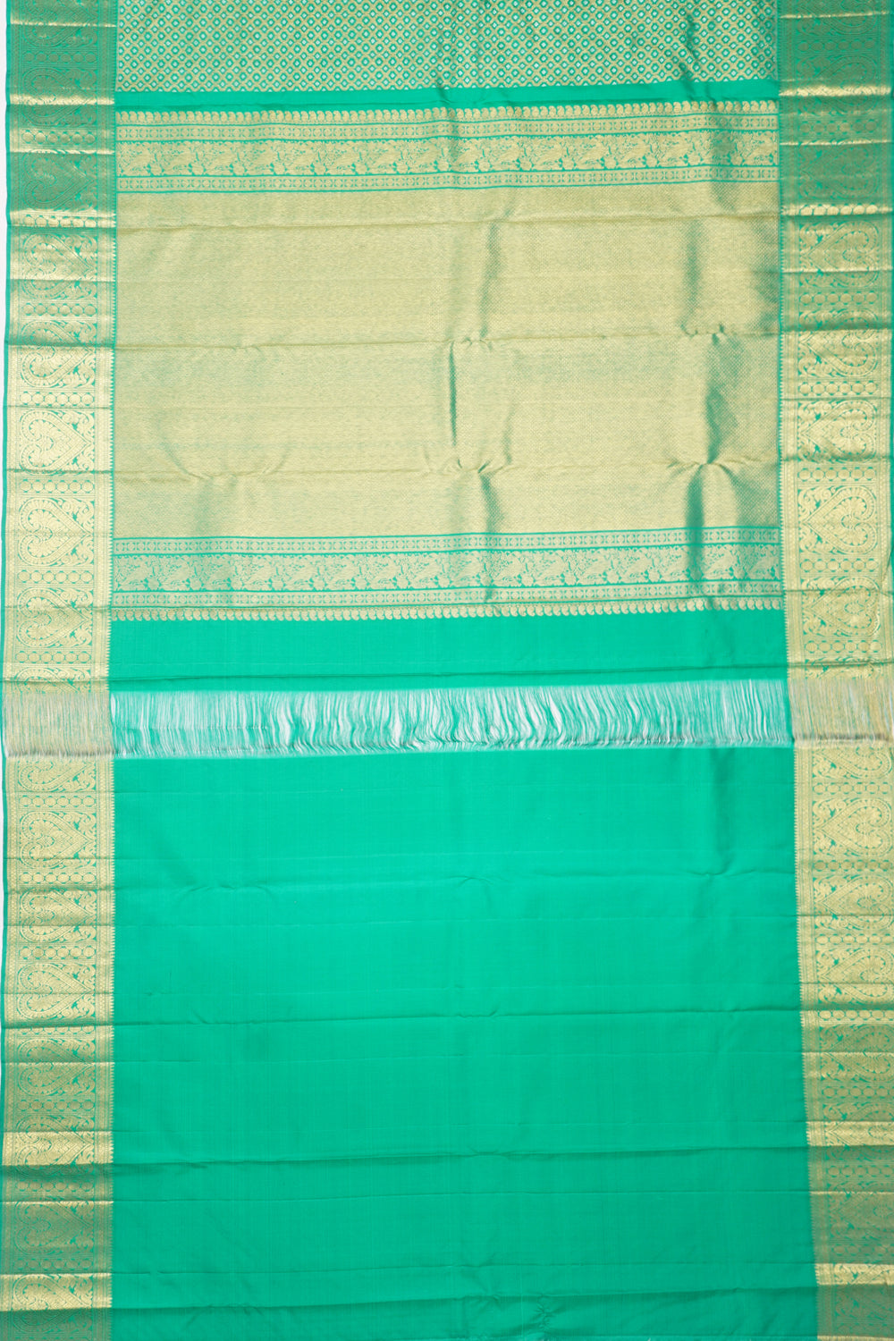 Kanchipuram Silk Brocade Green Saree