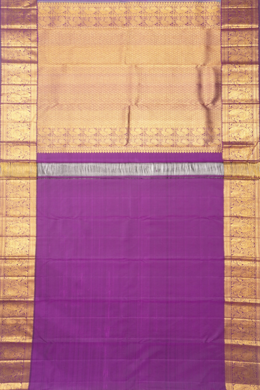 Kanchipuram Silk Brocade Blue Saree