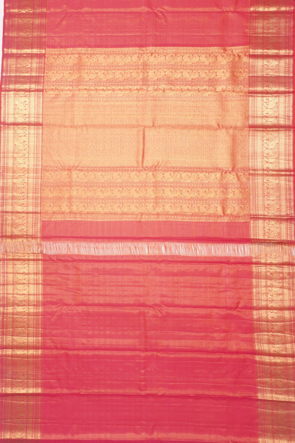 Kanchipuram Silk Checks Pink Saree