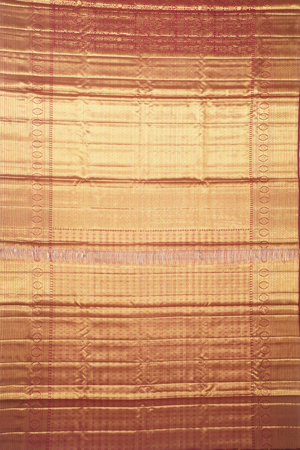 Kanchipuram Silk Brocade Maroon Saree