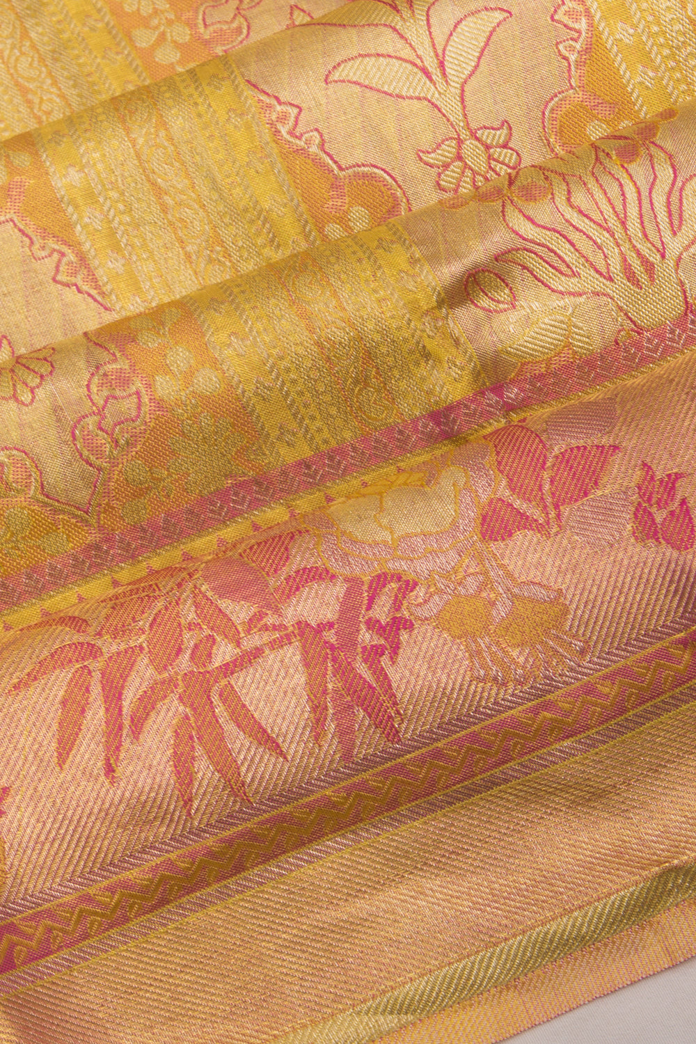 Kanchipuram Silk Brocade Gold Saree