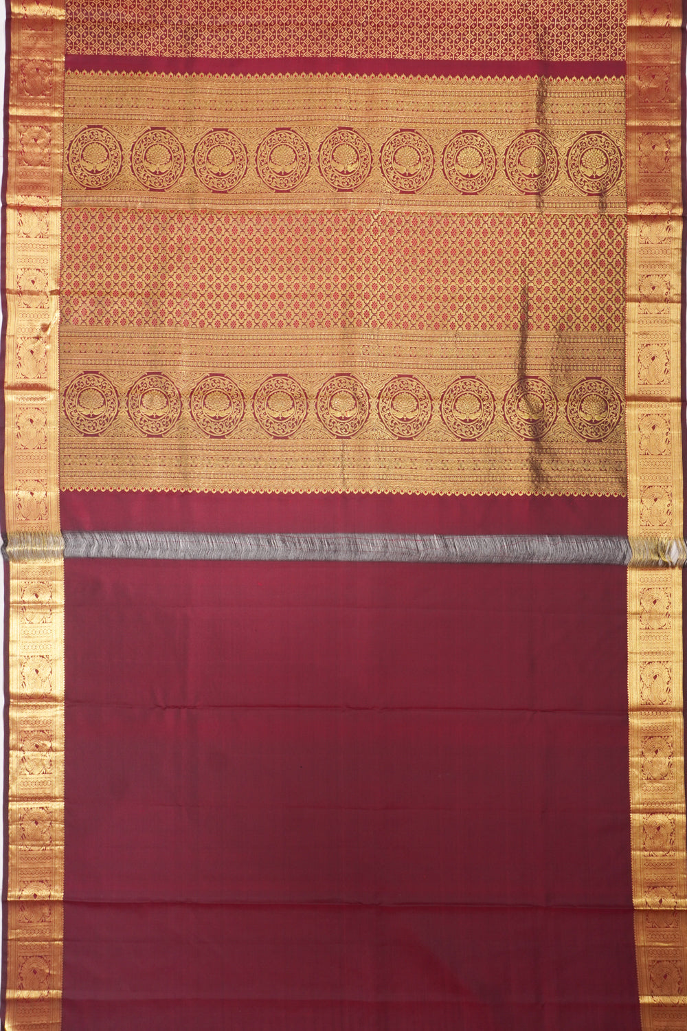Taranga Kanchi Silk Brocade Maroon Saree