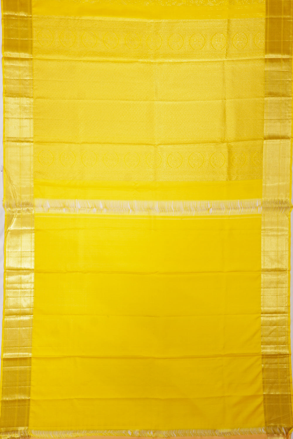Taranga Kanchi Silk Brocade Lemon Yellow Saree