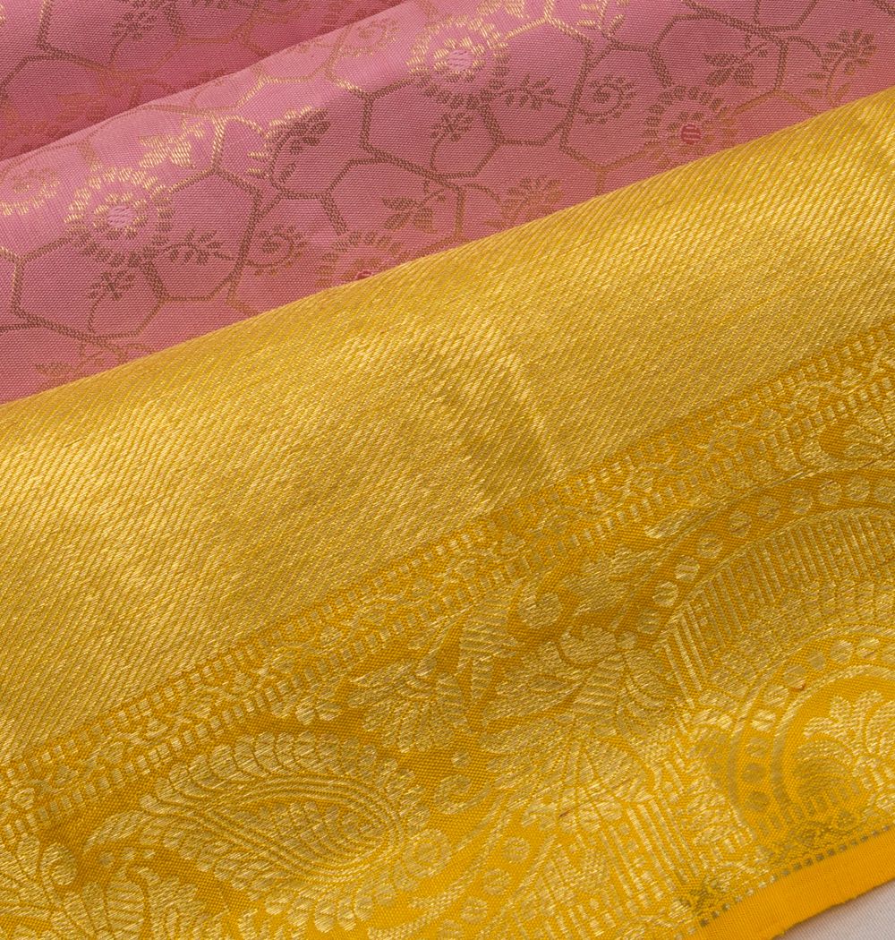 Taranga Kanchi Silk Brocade Baby Pink Saree