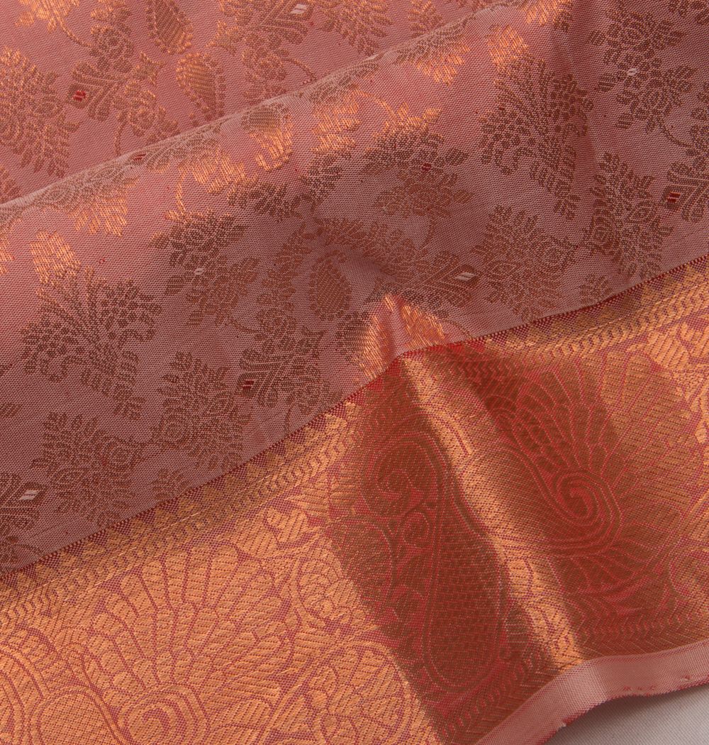 Taranga Kanchi Silk Peach Saree