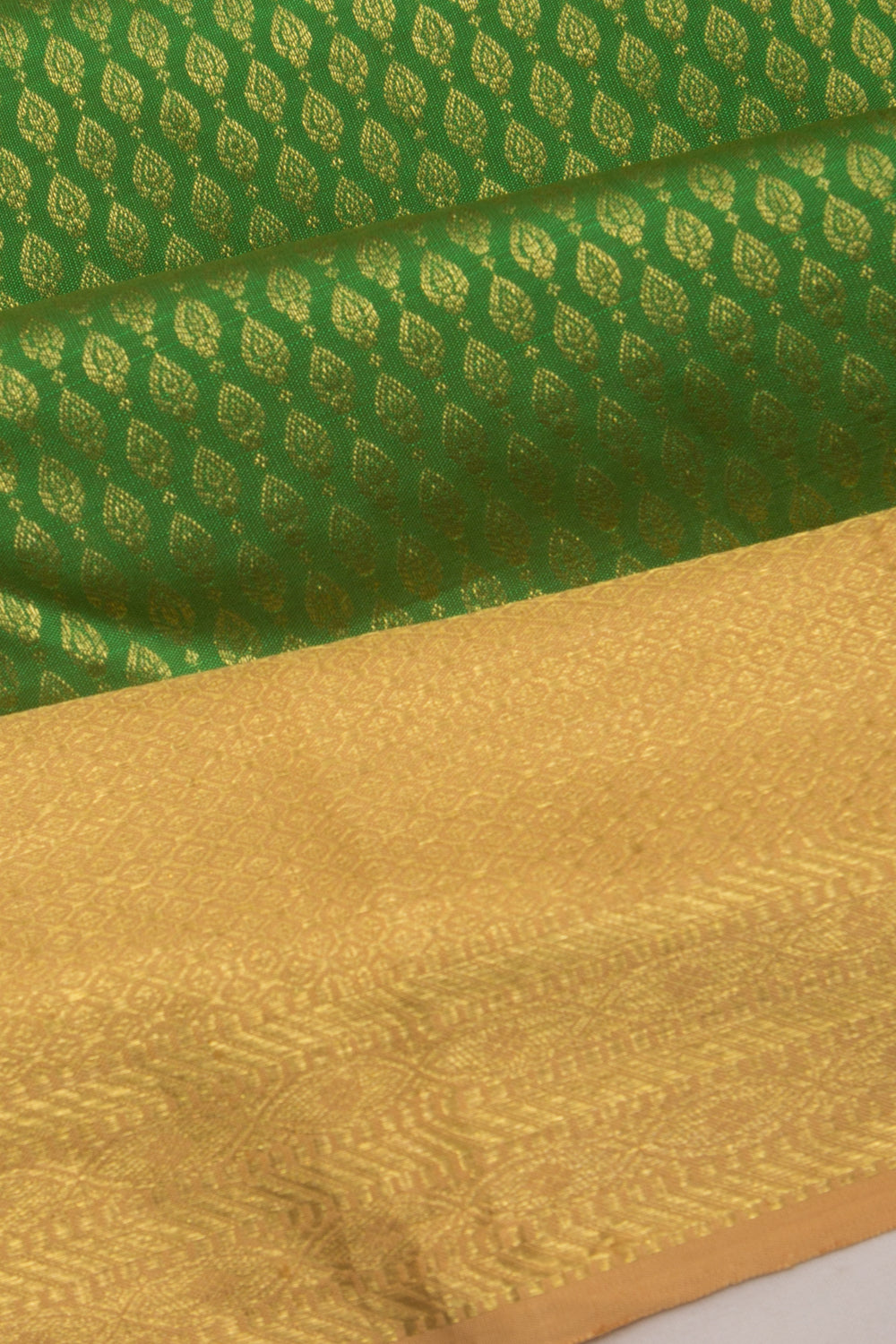 Kanchipuram Silk Brocade Green Saree