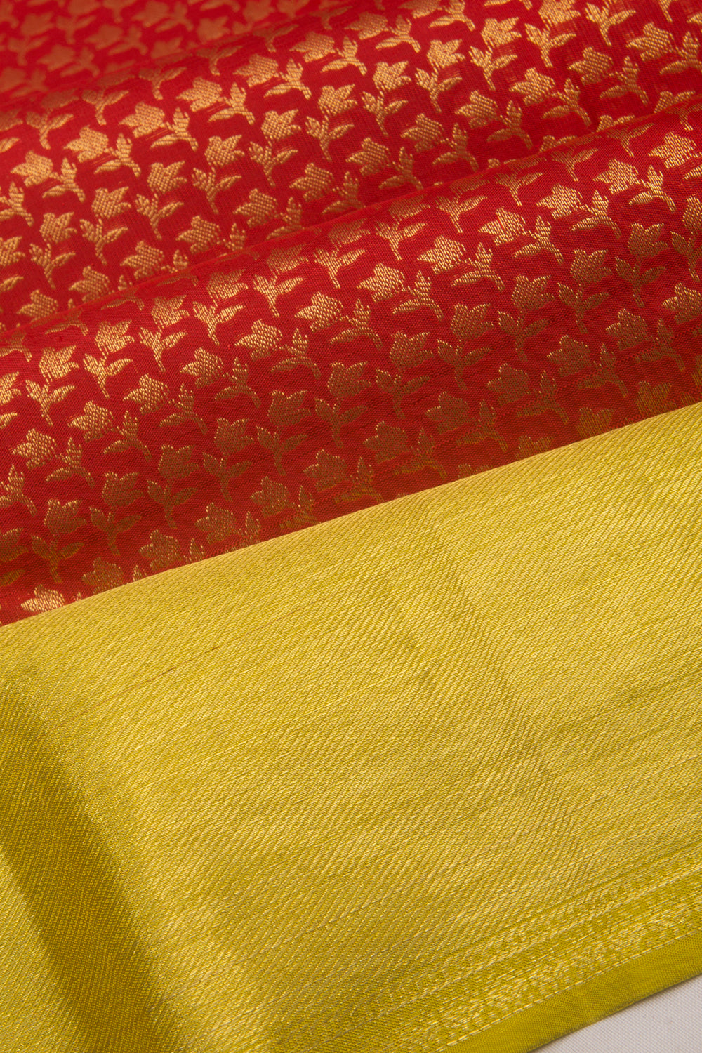 Kanchipuram Silk Brocade Red Saree