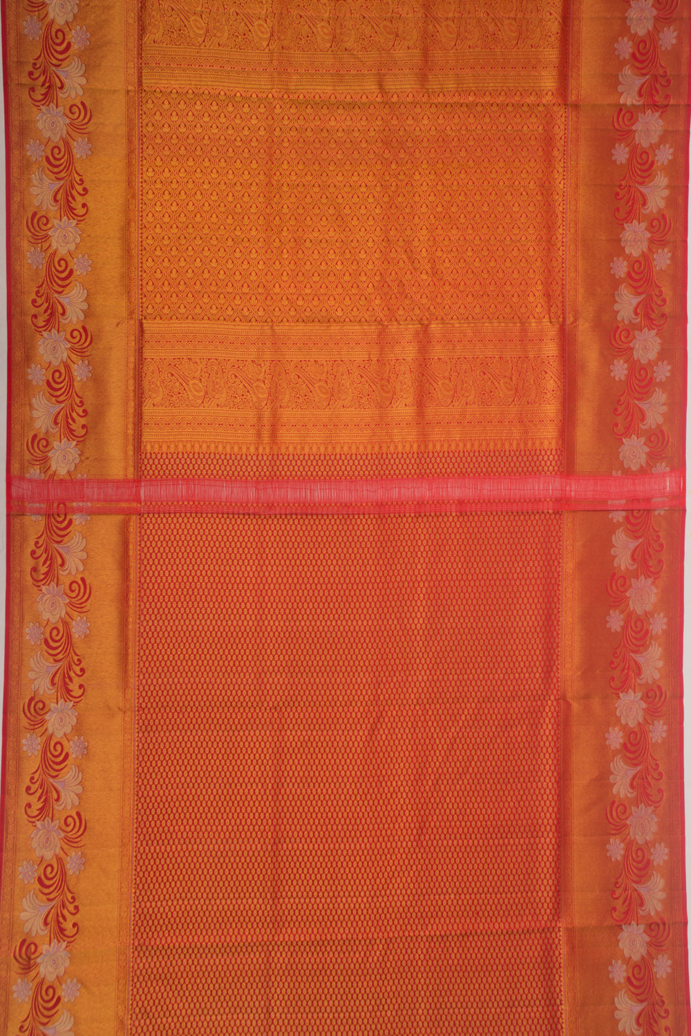 Taranga Kanchi Silk Tissue Brocade Cream Saree