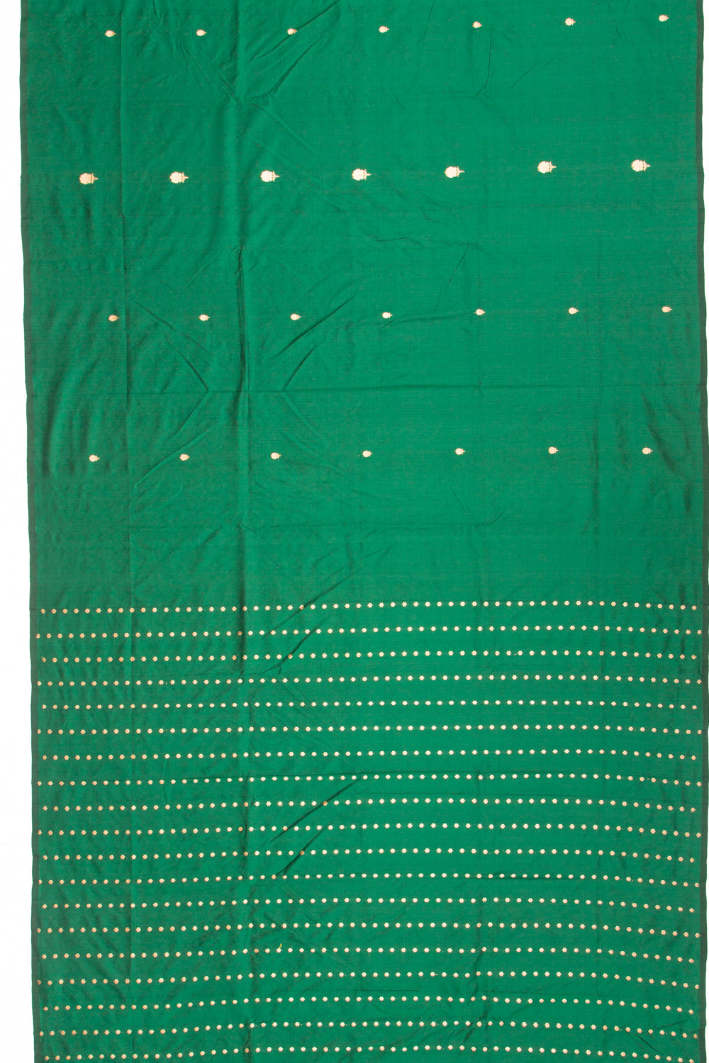 Banarasi Katan Silk Butta Dark Green Saree